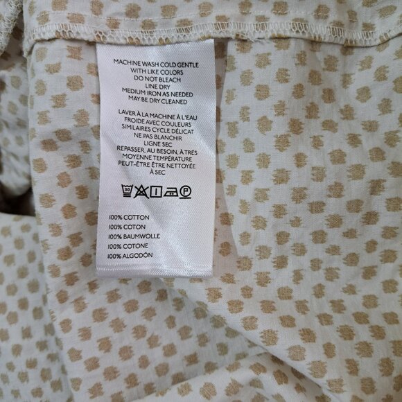 Anthropologie Somerset Maxi Dress in Polka Dot Puff Sleeve Cream Gold Prairie XL - Picture 7 of 8